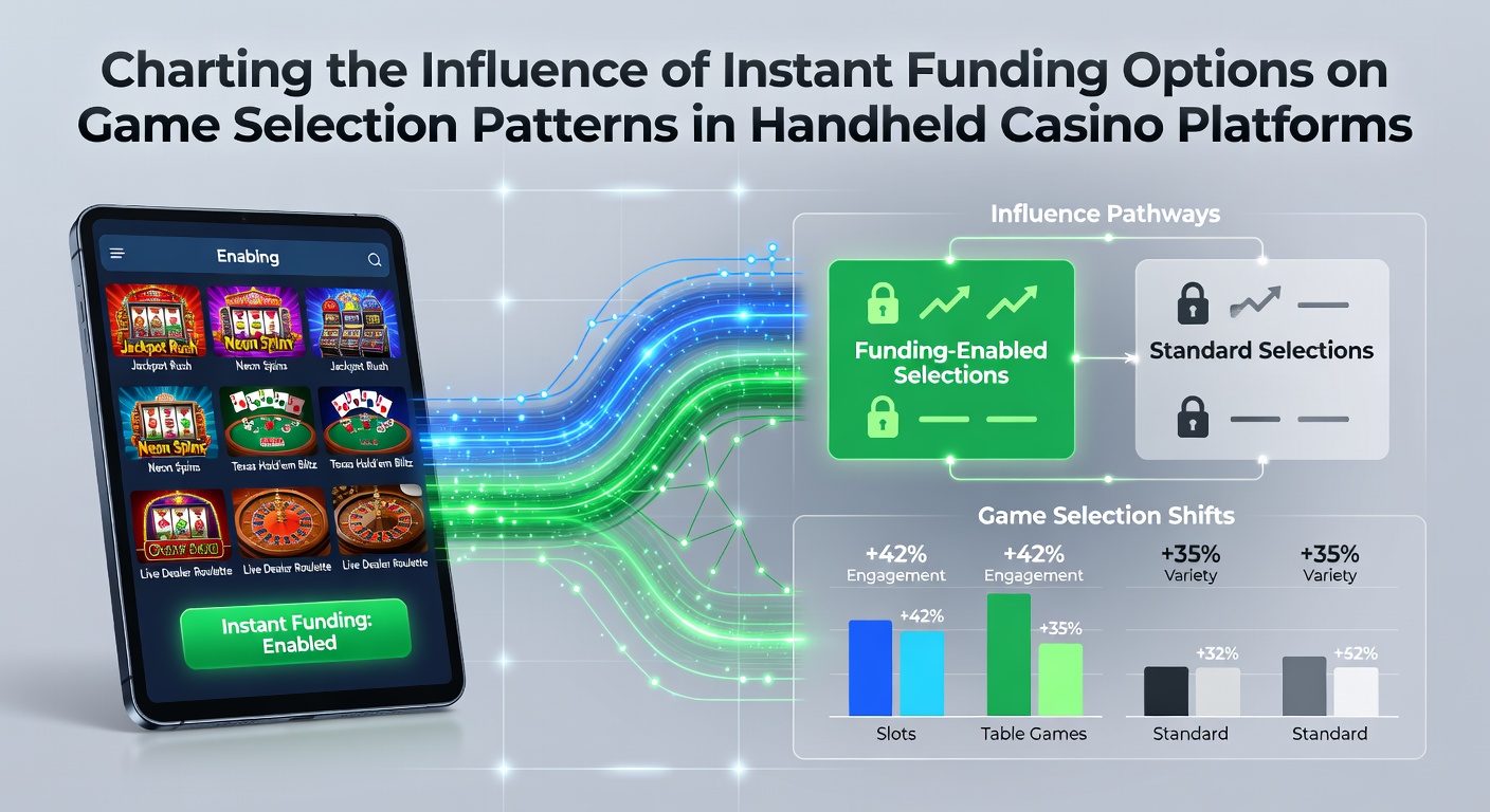 Handheld casino platform displaying instant deposit options and varied game categories including slots and table games