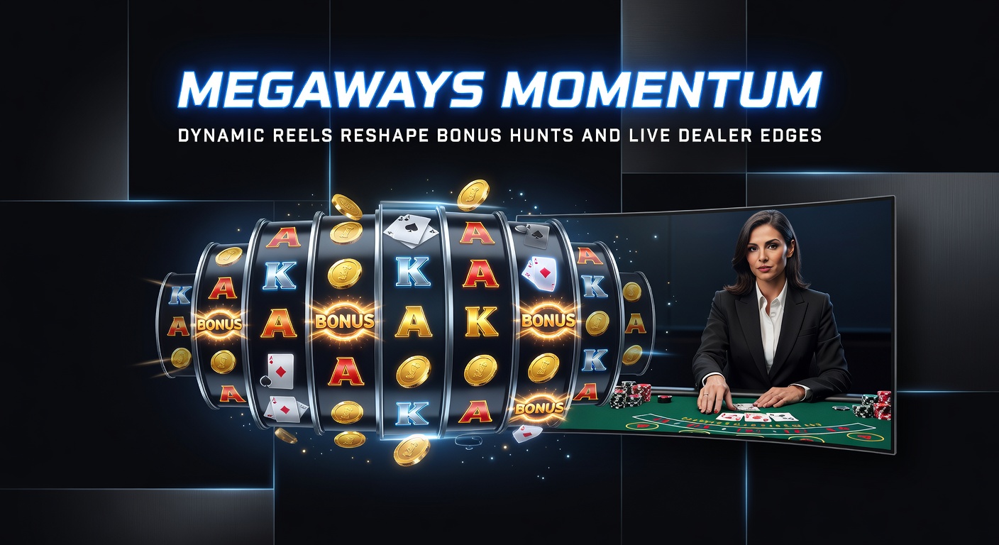 Vibrant Megaways slot reels expanding dynamically with cascading symbols and multiplier trails lighting up the screen during a bonus hunt